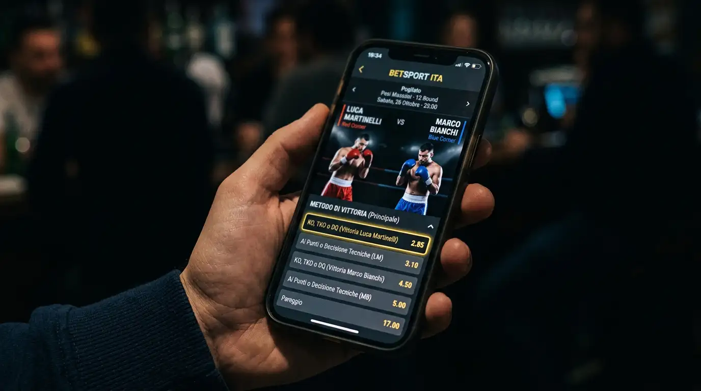 Schermo scommesse con la quota più alta del mercato vittoria per KO