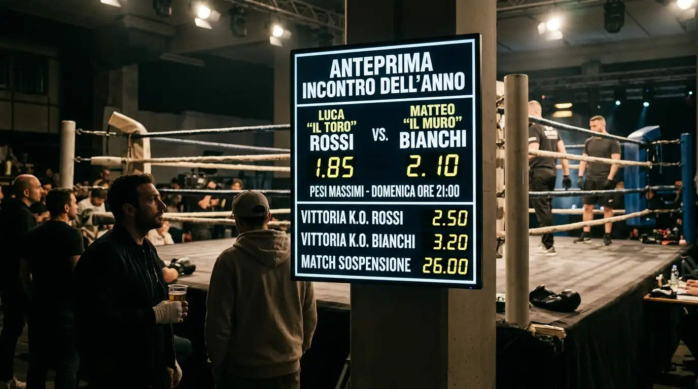 Tabellone luminoso con le quote in aggiornamento alla vigilia di un mega-incontro